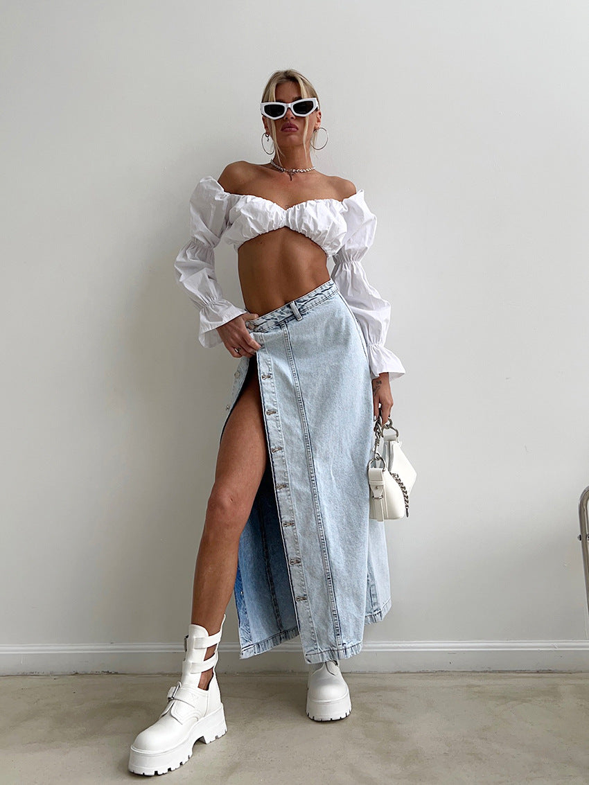 Sway Arden Retro Denim Skirt