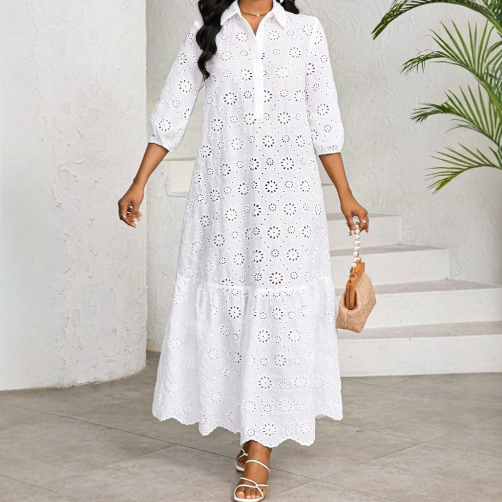 Nova Lace Shirt Dress
