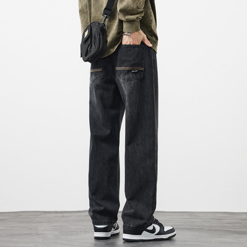 Indigo Men's Retro Straight Jeans