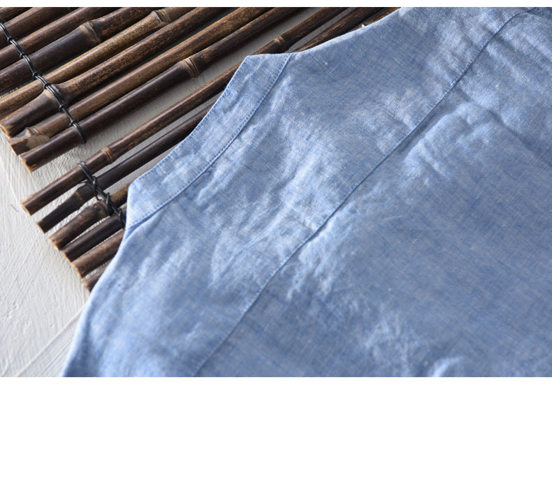 Metro Men's Linen Cotton Breathable Shirt