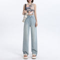 Indigo Quill Wide-Leg Jeans