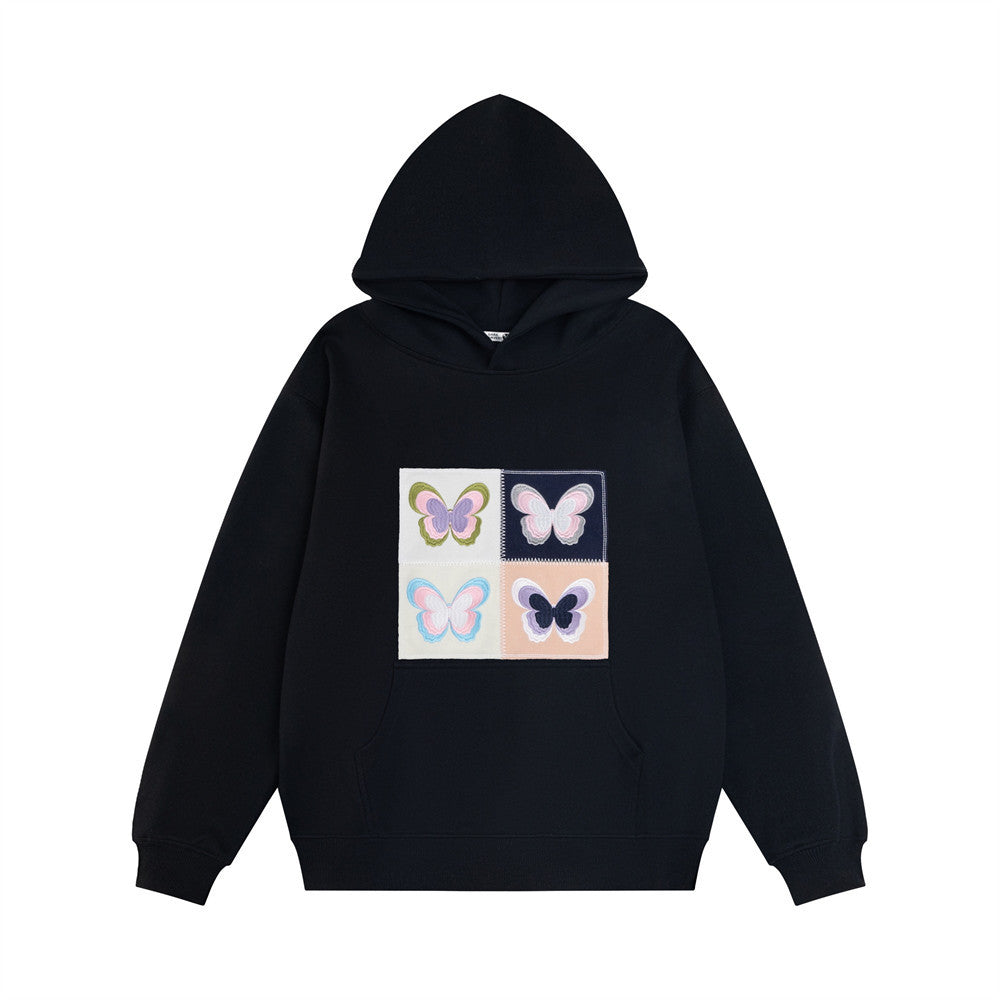District Men's Butterfly Embroidered Hoodie