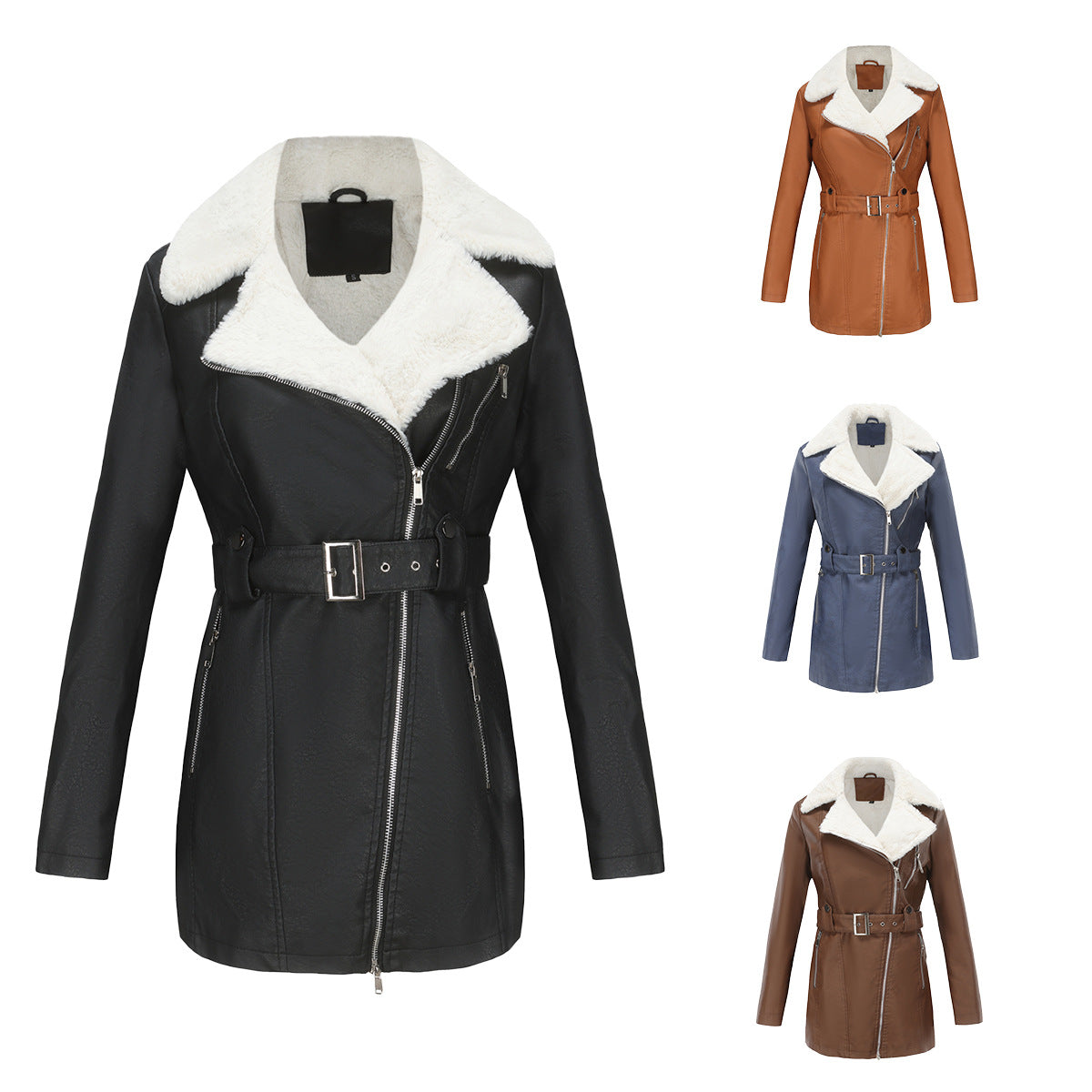 Halo Fleece-Lined Leather Jacket