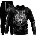 District Men's Hooded Printed 3D-Print Tracksuit