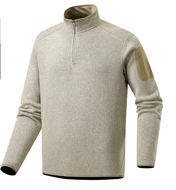 Atlas Men's Fleece-Lined Knit Stand-Collar Pullover