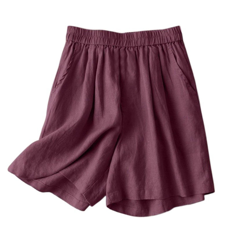 Flow Bexley Linen Cotton Retro Wide-Leg Trousers