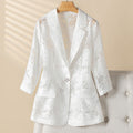 Aurelia Cropped Jacquard Blazer