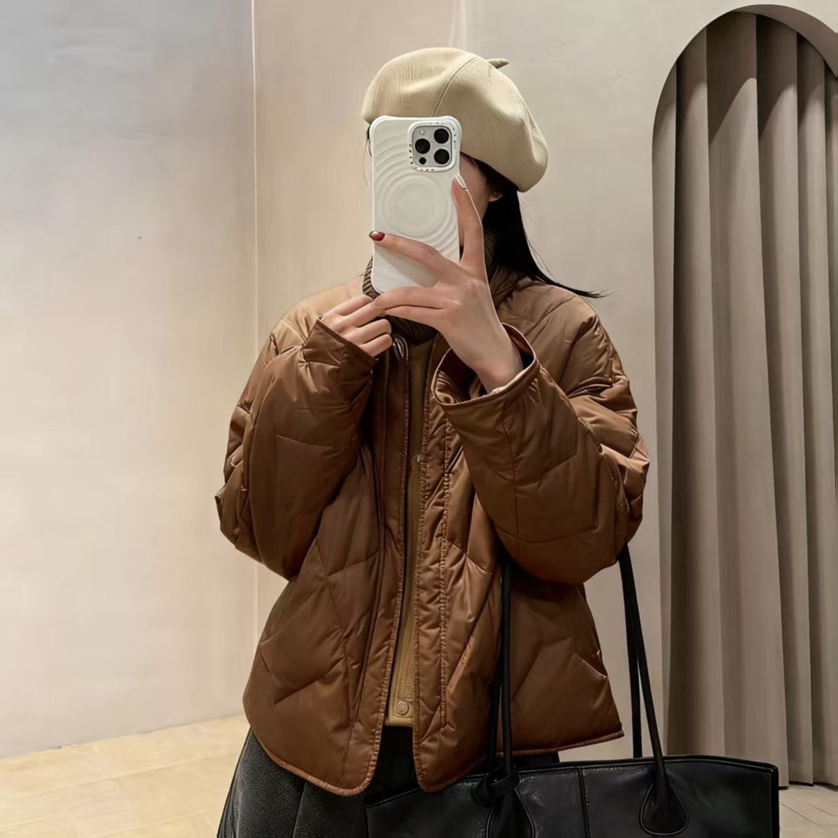 Lumen Cotton Quilted Padded Puffer Jacket