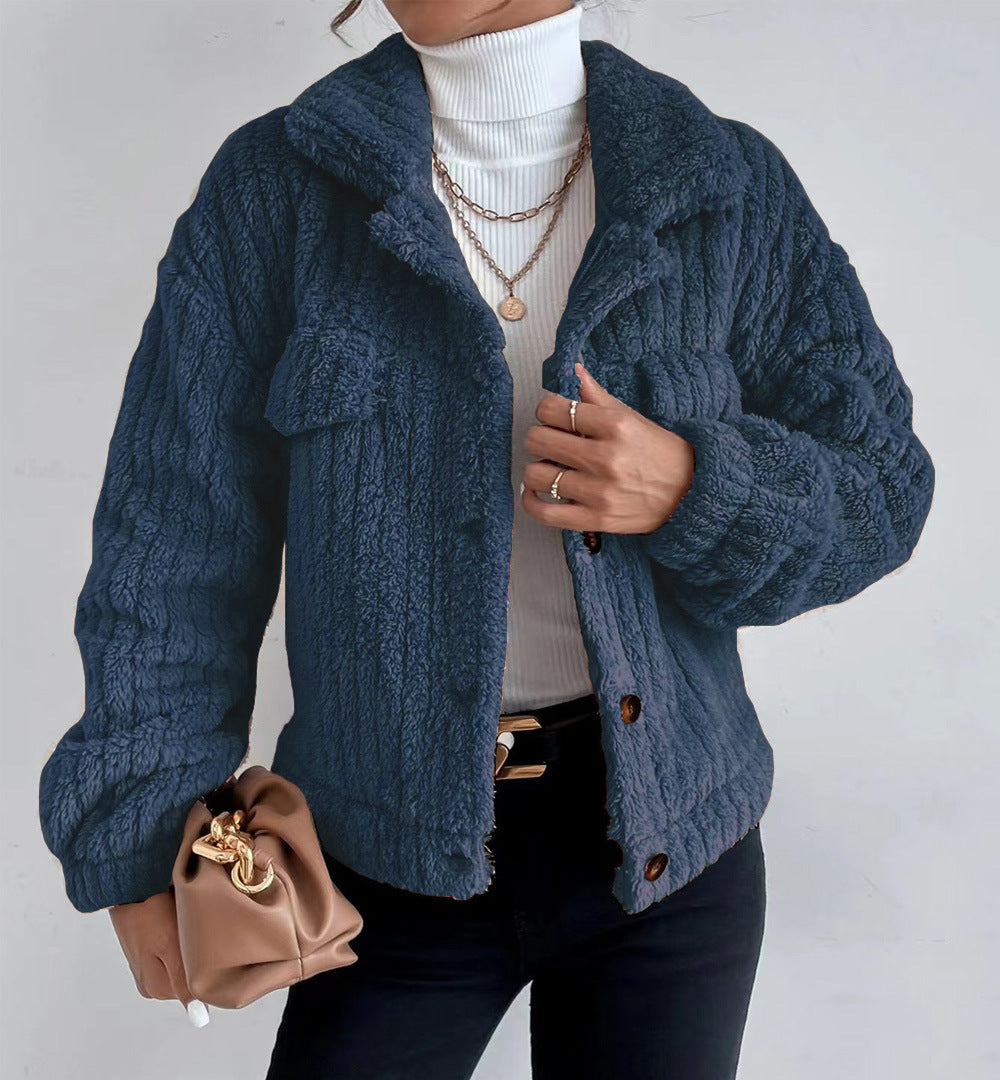Cove Plush Fleece-Lined Lapel Jacket