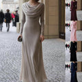 Nova Long-Sleeve Halter Maxi Dress