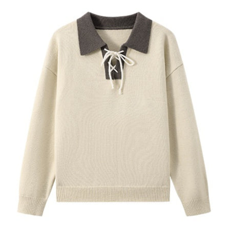 Atlas Men's Lapel Colour-Block Sweater