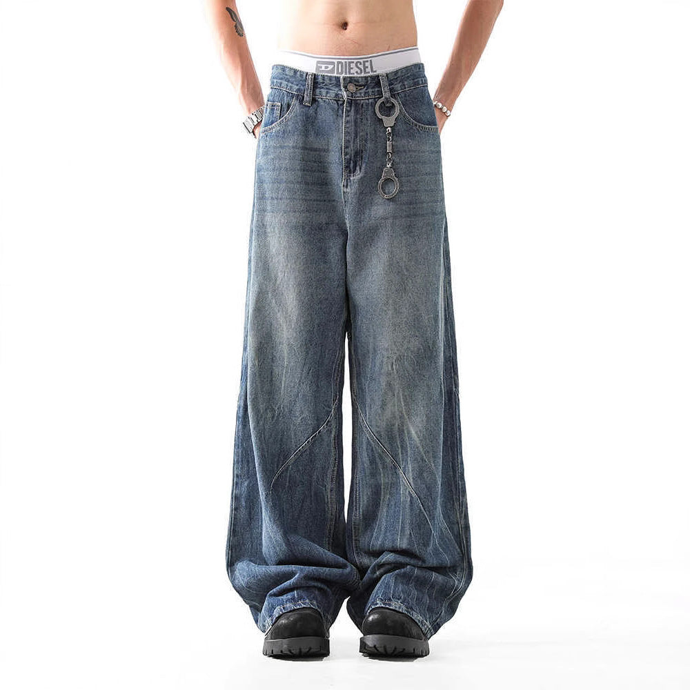 Indigo Arden Men's Washed Straight Jeans