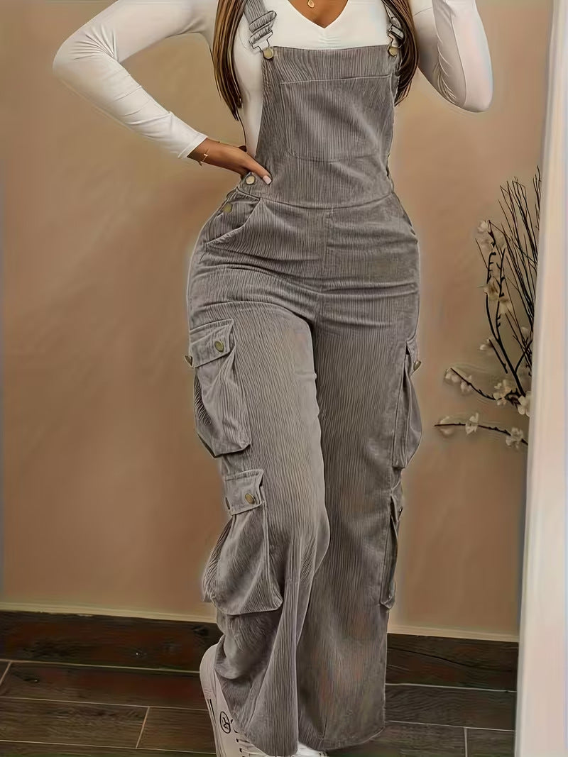 Rover Corduroy Straight Multi-Pocket Cargo Pants