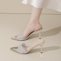 Stride Lace Pointed Slides