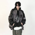 Halo Men's Suede Embroidered Bomber Jacket